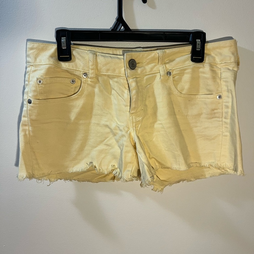 American Eagle yellow Jean shorts